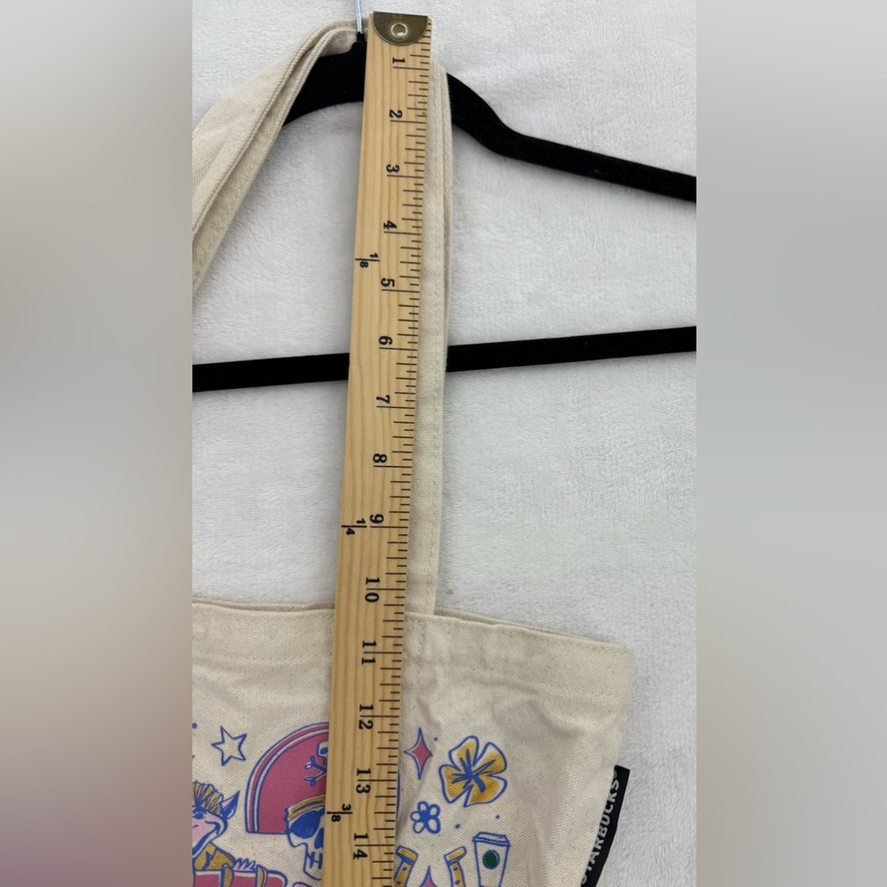 Starbucks Disney 50th Anniversary Magic Kingdom Cream Tote Bag - Picture 5 of 15